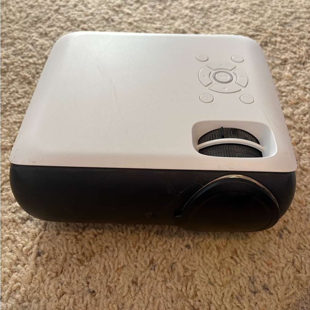 Compact White and Black Projector